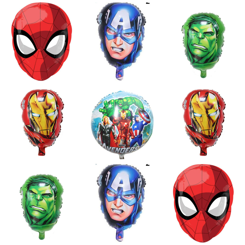 Avengers Super Hero Foil Helium Birthday Balloons Hulk Spiderman Thor