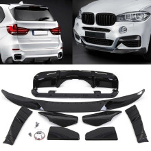 BMW X5 F15 M Performance Style Aero Body Kit Front Lip Rear Diffuser Gloss Black