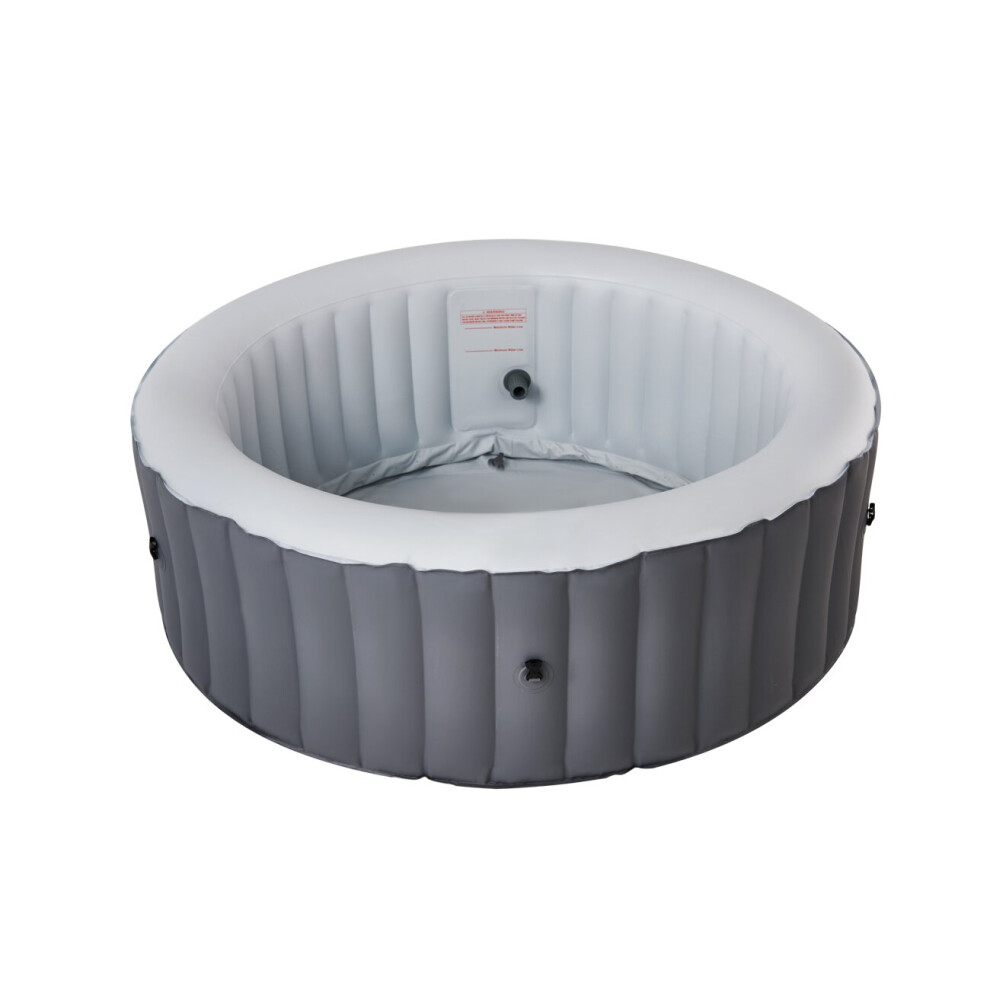(Grey/Round, 6 Person) Mspa Lite Inflatable Hot Tub Portable Pool