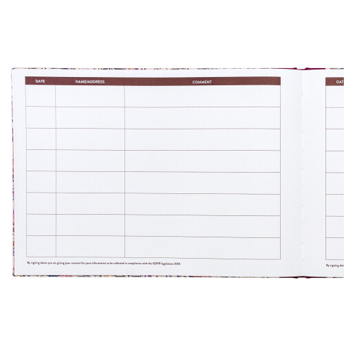 Pukka Pad Bloom Visitors Book in Cream 1