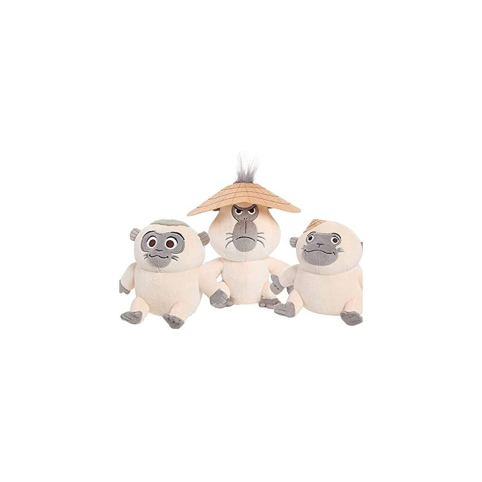Disney Cuddly Toy 14-19 Cm Pack Of 3 Kawaii Raya And The Last Dragon Toy Dyan Pan Uka Soft Plush Stuffed Monkey Dolls