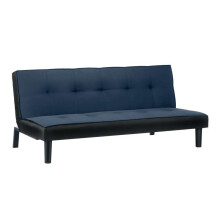 Birlea Aurora Click Clack Sofa Bed Futon Black & Denim Blue Fabric