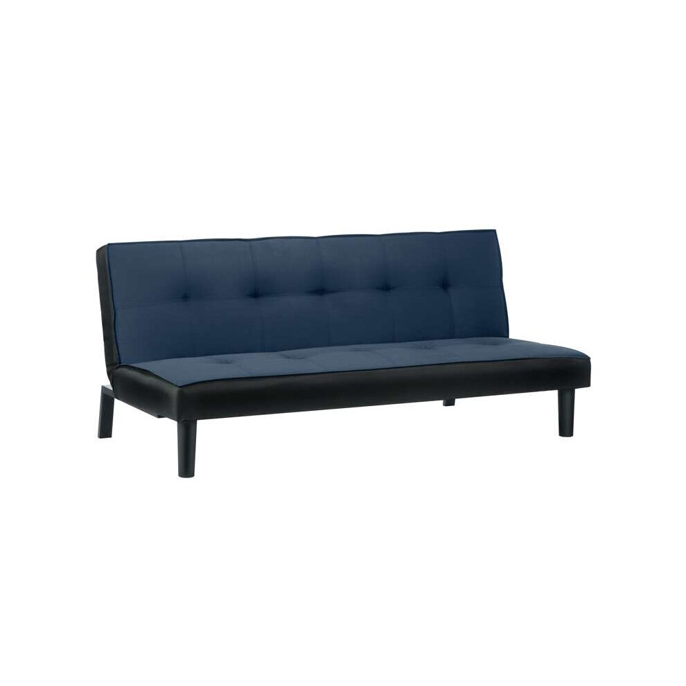 Birlea Aurora Click Clack Sofa Bed Futon Black & Denim Blue Fabric