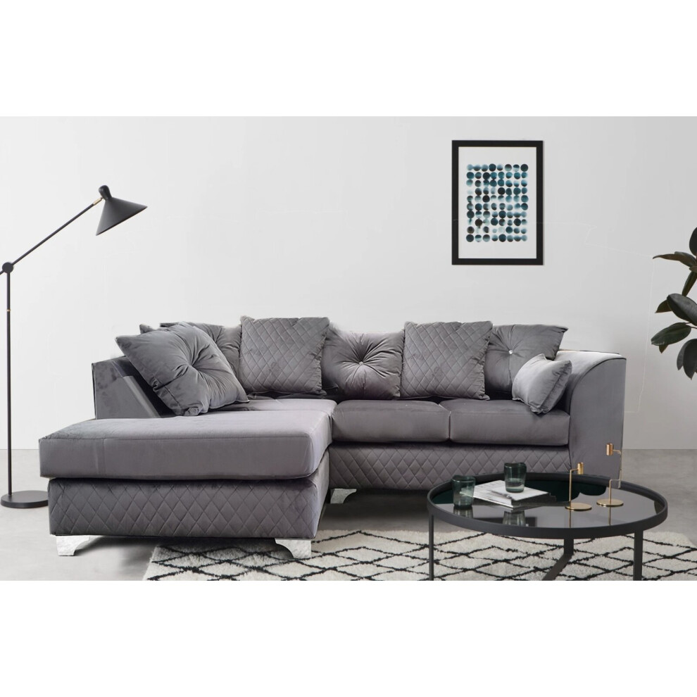 Boston Grey Fabric Large 3 Piece Sofa Suite Manual Reclining Armchairs + Static 3 Seater Seater Sofa