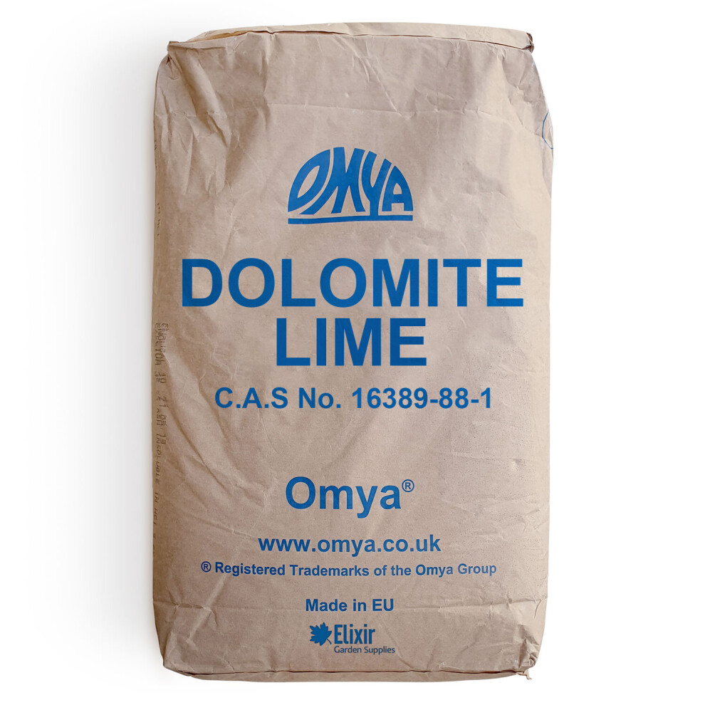 (Bag, 25kg) Elixir Gardens Dolomite Lime Magnesium Limestone | Supplied in a Bag or Re-sealable Tub |500g - 25kg