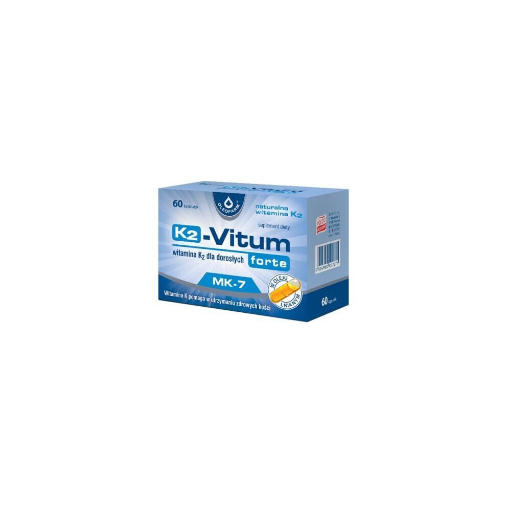 Oleofarm K2-Vitum Forte Witamina K2 Mk7 75 Μg - 60 Kapsułek