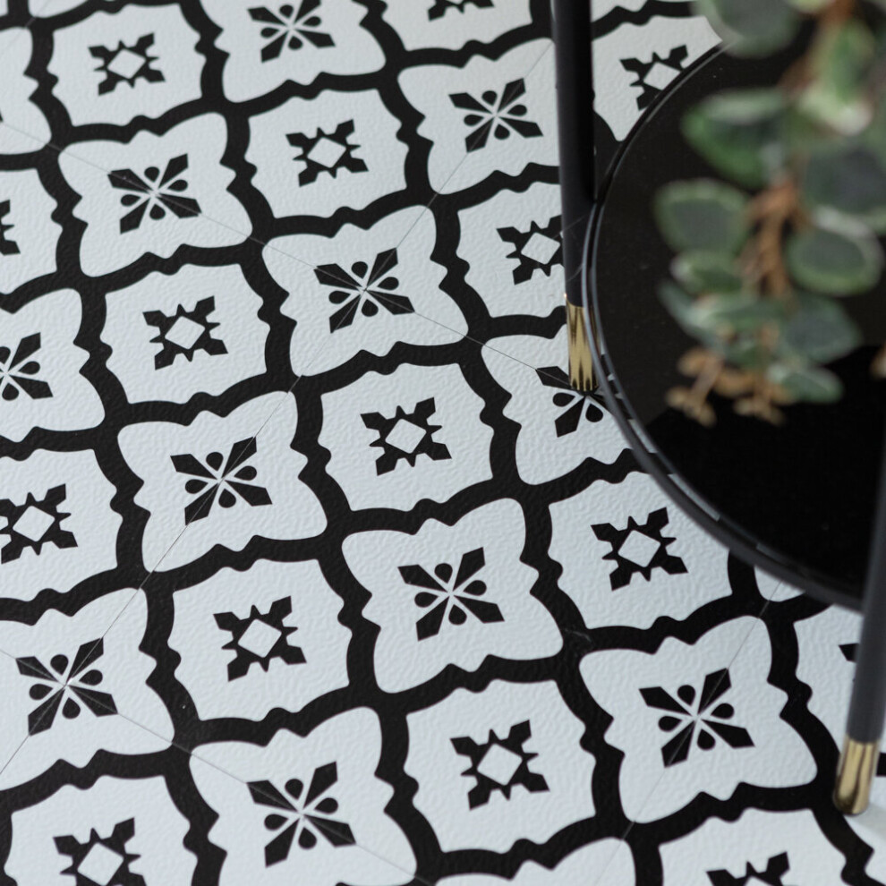 COMET peel and stick vinyl floor tiles (30.48cm x 30.48cm) pack qty 10 tiles (0.93sqm)