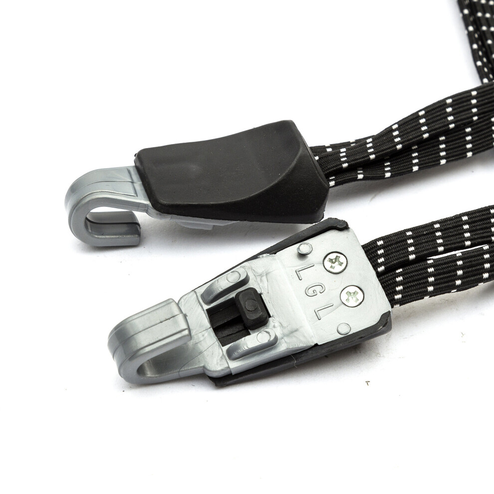 70Cm Triple Elastic Bungee Stretch Cord Strap Luggage Holder Hooks Bicycle Bike 5056213560324