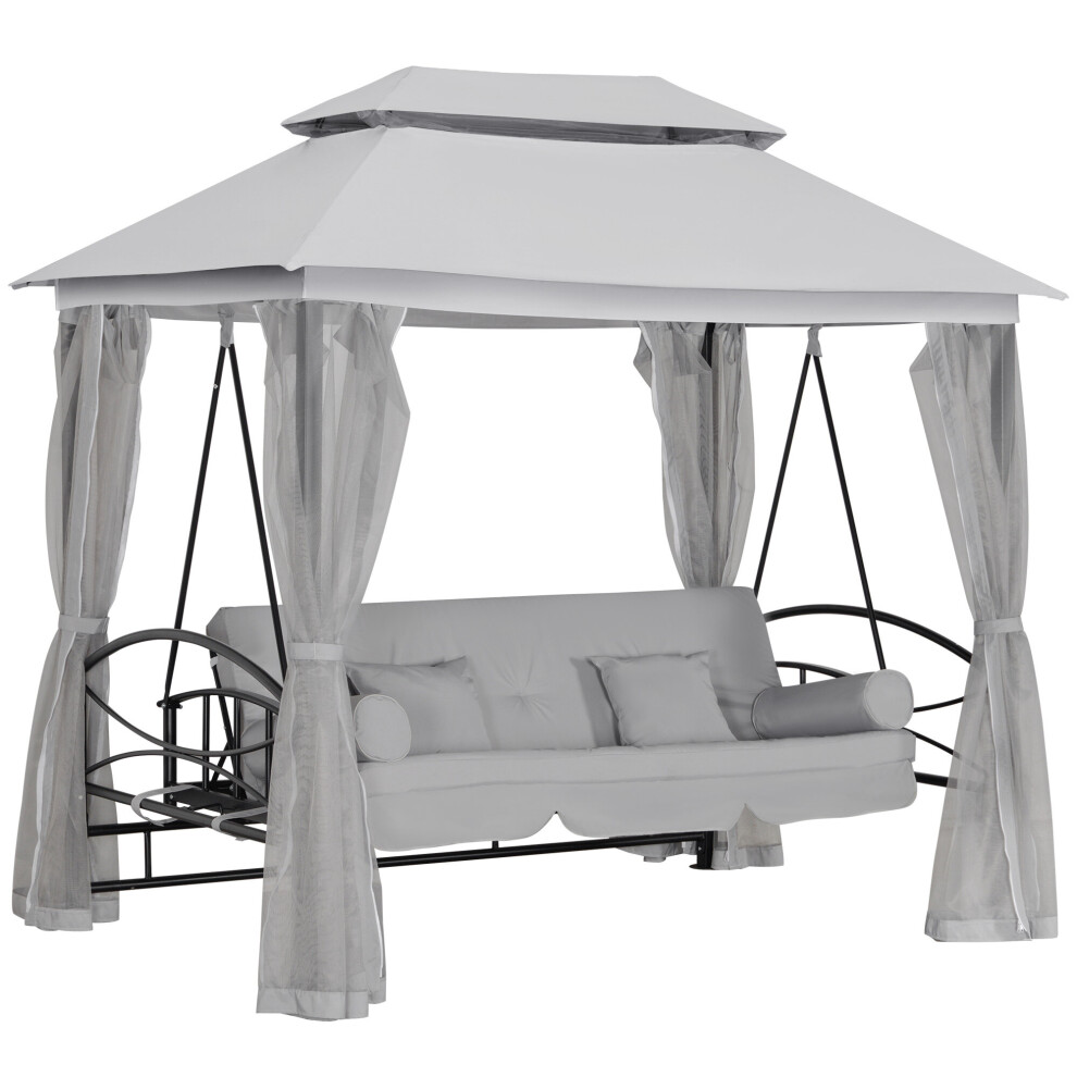 3 Seater Swing Chair Hammock Gazebo Patio Bench Outdoor