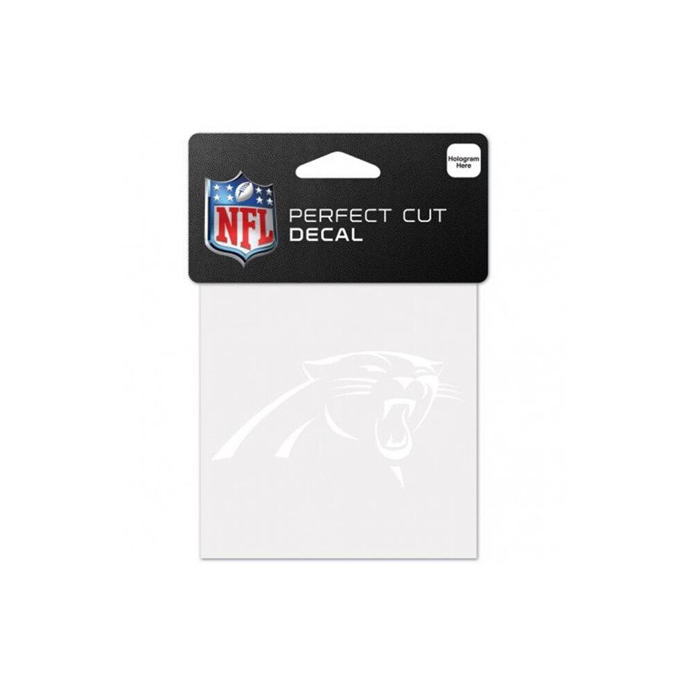 Carolina Panthers Decal 4X4 Perfect Cut Special Order White 032085179876
