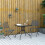 Outsunny Outsunny Square Patio Table, Tempered Glass Top Garden Dining Table 3
