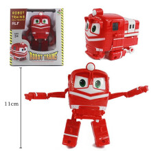 (Red) Cute Robot Trains RT KAY Transformer Transforming Train Figure Animation Toy