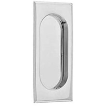 Emtek 2201US26 Rectangular Flush Pull, Bright Chrome