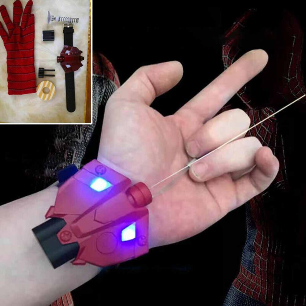Upgraded Handmade Amazing 2 Spider-Man Magnet Led Web Shooter Cosplay Props Toys Red