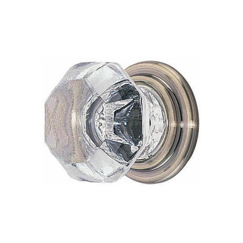 Emtek 86010Us7 1 In. Old Town Clear Cabinet Knob, French Antique Brass 738505027351