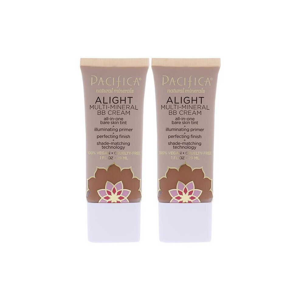 Pacifica K0003356 1 oz Alight Multi-Mineral BB Cream for Women, 3 Dark - Pack of 2