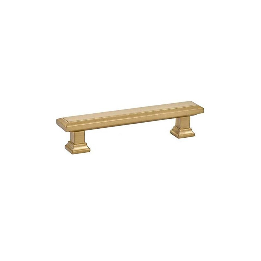 Emtek 86302Us4 6 In. Geometric Rectangular Cabinet Pull, Satin Brass 738505018243