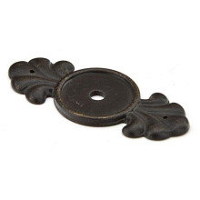 Emtek 86234MB Back Plate for Cabinet Knob, Medium Bronze