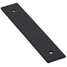 Emtek 86435US19 4 in. Center to Center Back Plate for Pulls, Flat Black