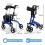 Gymax 2-in-1 Rollator Walker Foldable Aluminum Alloy Mobility Walking Aid 10