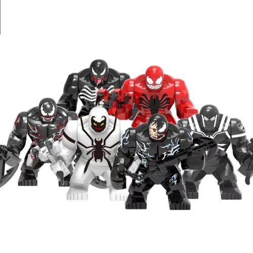 (Six) Venom Building Blocks Bricks Big Minifigures Bagged Educational Toys
