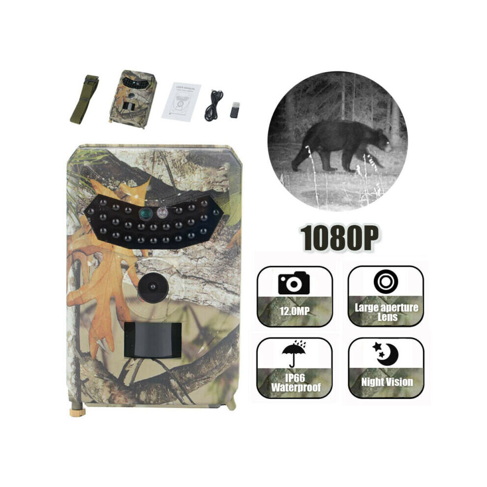 12MP Hunting Trail Camera HD Wildlife Scouting Motion Night Vision