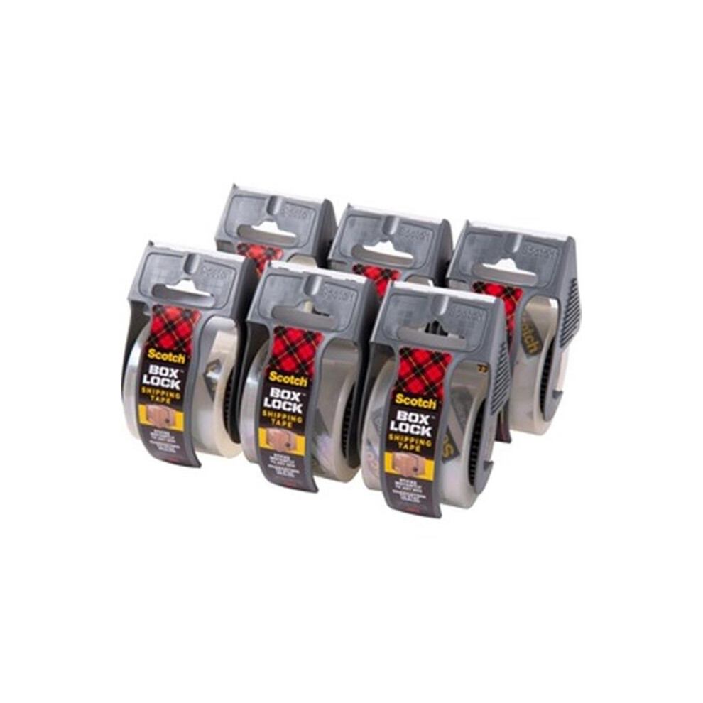 Scotch Mmm1956 22.20 Yard Box Lock Dispenser Packaging Tape With Dispenser - Pack Of 6