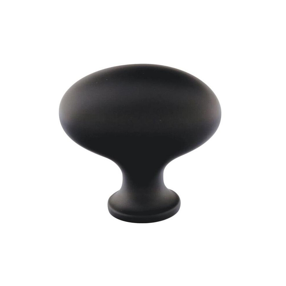 Emtek 86016Us19 Egg 1.25 In. Cabinet Knob, Flat Black 738505027801