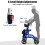 Gymax 2-in-1 Rollator Walker Foldable Aluminum Alloy Mobility Walking Aid 3