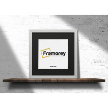 (Silver With Black Mount, 12x12 Pic (14x14 Frame)) Square Size Silver Picture Frame Photo Frames With Multicolored Mount Flat Wooden Poster Frames