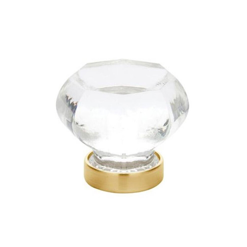 Emtek 86011Us4 Old Town Clear 1.25 In. Cabinet Knob, Satin Brass 738505052759