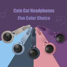 (Blue) Wireless Bluetooth 5.0 Headphones with LED Light for Kid