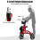 Gymax 2-in-1 Rollator Walker Foldable Aluminum Alloy Mobility Walking Aid 3