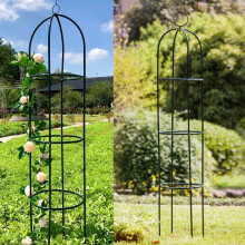 Twisting Climbing Plant 1.9m Outdoor Garden Obelisk Trellis Metal Support Frame