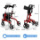 Gymax 2-in-1 Rollator Walker Foldable Aluminum Alloy Mobility Walking Aid 8