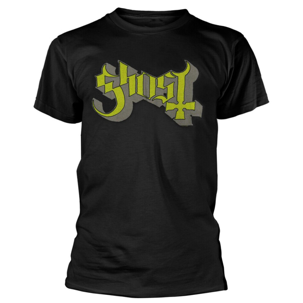 Ghost 'Green/Grey Keyline Logo' (Black) T-Shirt (XX-Large)