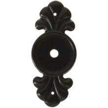 Emtek 86234FB Back Plate for Cabinet Knob, Flat Black
