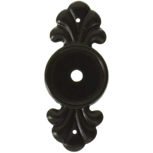 Emtek 86234FB Back Plate for Cabinet Knob, Flat Black