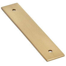 Emtek 86435US4 4 in. Center to Center Back Plate for Pulls, Satin Brass