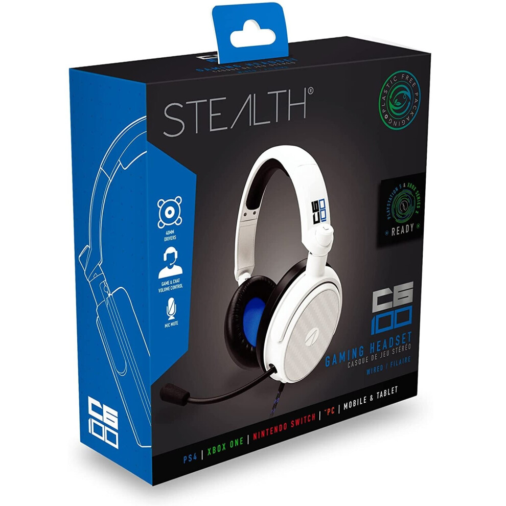 Stealth C6-100 Gaming Headset White/Blue 5055269712152