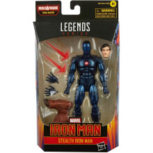 Marvel Hasbro Legends 6-tums Stealth Iron Man Actionfigur, Inkl. 5 Tillbehör och 1 Byggsatsdel