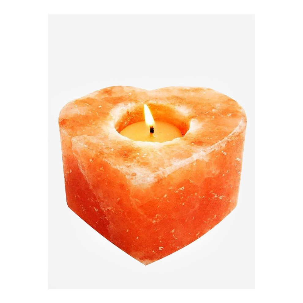 Yoga Studio Himalayan Salt Candle Tea Light Holder - Heart