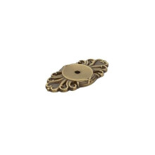 Emtek 86293US7 Back Plate for Knobs Ribbon & Reed, French Antique Brass