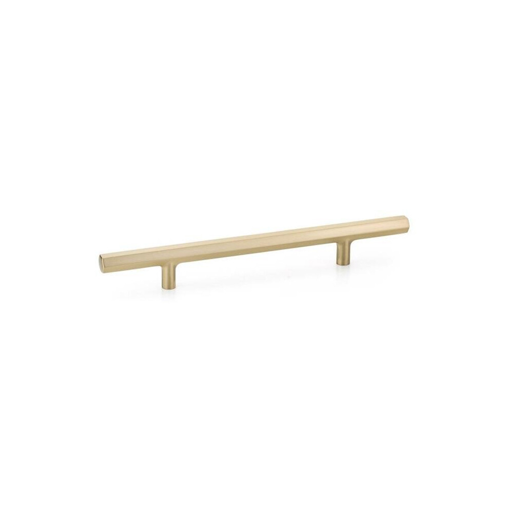 Emtek 86685Us4 6 In. Center To Center Mod Hex Extended Cabinet Pull, Satin Brass 738505036131