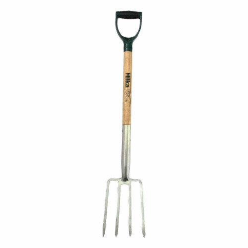 Hilka Hilka Stainless Steel Soft Grip Handle Border Hand Fork Garden Digging Tool