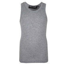 (7-8 Years, Grey) Girls Ribbed Stylish Vest Top 100% Cotton T Shirt
