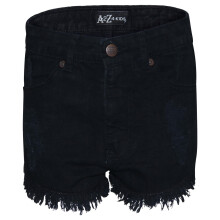 (5-6 Years, Jet Black) Girls Shorts Jet Black Bermuda Skinny Ripped Jeans