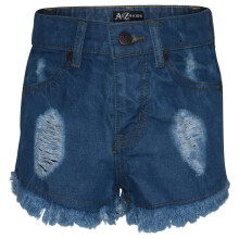 (5-6 Years, Light Blue) Girls Shorts Light Blue Bermuda Skinny Ripped Jeans
