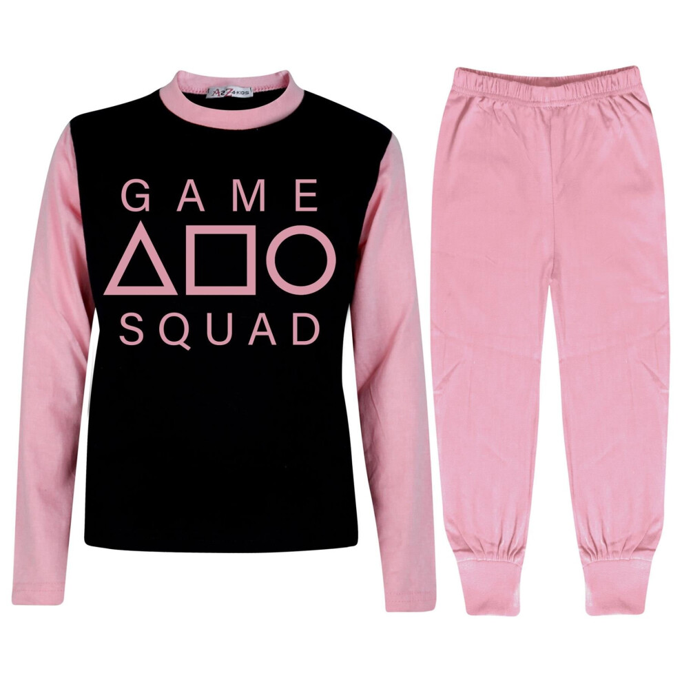 Photos - Fancy Dress  Unisex Baby Pink Game Squad Cosplay Pyjamas Set 2-13(9-10 Years, Baby Pink)