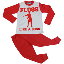 (13 Years, Red) Unisex Floss Like A Boss Print Pyjamas 2-13 Yrs